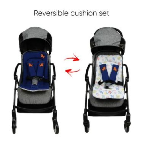 Ubeybi Stroller Cushion Set, Dark Blue
