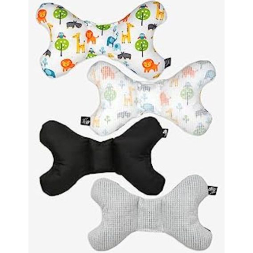 Ubeybi Thermal Baby Travel Support Butterfly Pillow, Grey/black