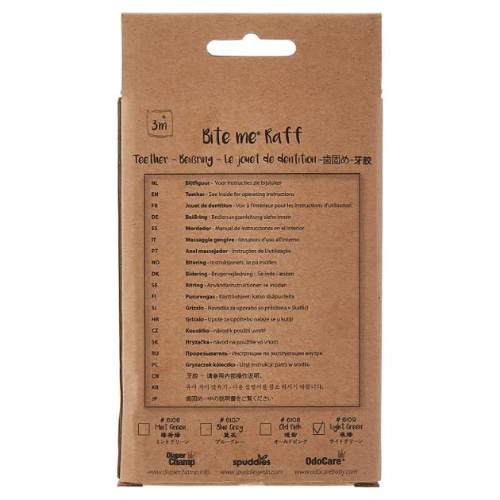 Diaper Champ One Bite Me Raff - Light Green/Solid Teether, Pack Of 1