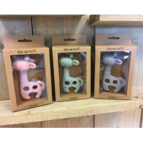 Diaper Champ One Bite Me Raff - Blue Grey/Solid Teether, Pack Of 1