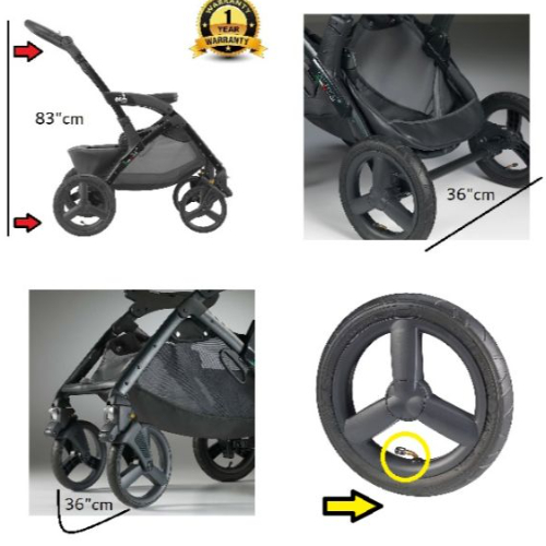 CAM Telaio Dinamico Up Stroller Frame, Black