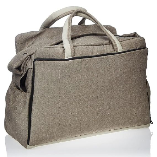 Celine Diaper Bag With External Storage Pockets, Beige