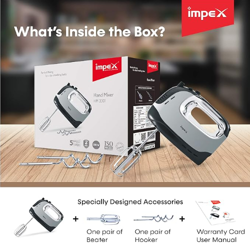Impex HM 3301 Hand Mixer 5 Speed