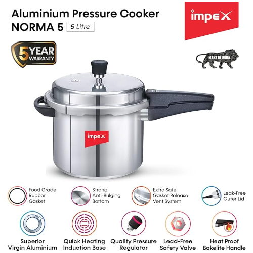 Impex Norma 5 Pressure Cooker 5 Ltr