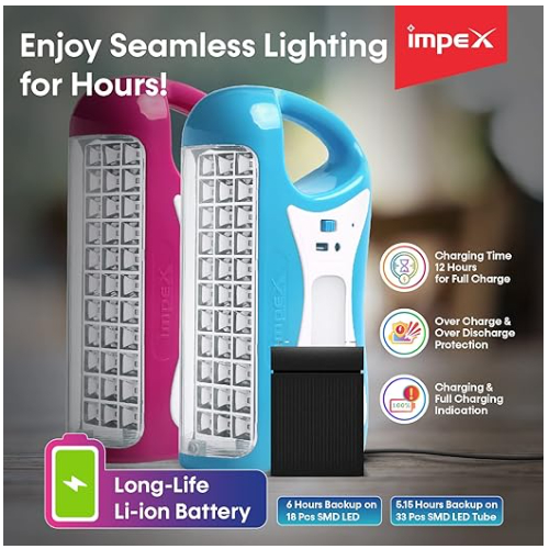 Impex CB 2284 LED Rechargeable Lantern 2 pcs Combo