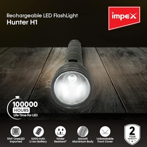 IMPEX HUNTER H1 RECHARGEABLE LED FLASHLIGHT