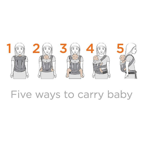 Contours Cocoon Buckle-Tie Carrier, Lunar Grey