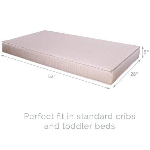 Kolcraft Fresh Start Crib & Toddler Mattress, Sustainable Fiber Foam, Waterproof