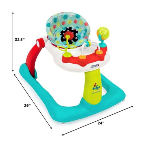Kolcraft Tiny Steps 2-in-1 Activity Walker, Blue/pink