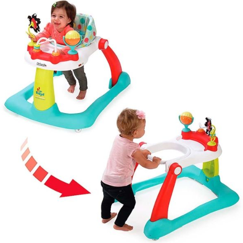 Kolcraft Tiny Steps 2-in-1 Activity Walker, Blue/pink