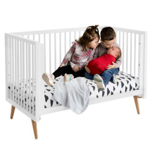 Kolcraft Roscoe 3-in-1 Convertible Crib, White