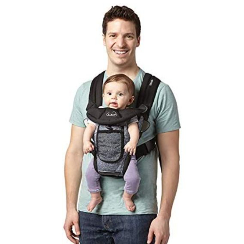 Kolcraft Cloud Cool Mesh Baby Carrier, Black/grey
