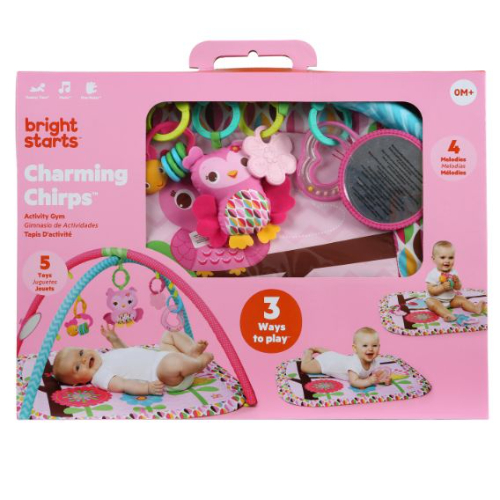 Bright Starts Charming Chirps Activity Gym, Pink