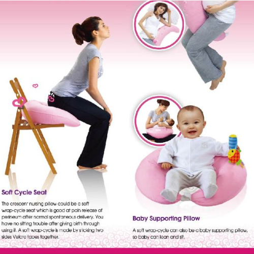 Farlin Pregnancy Pillow 1pc, Pink, Blue & Green (Assorted)