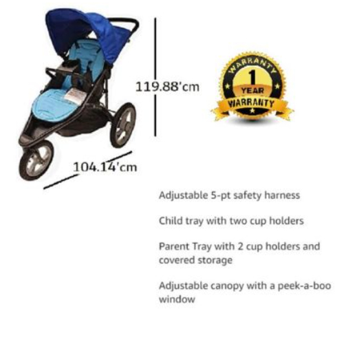Babytrend Jogger Stroller (0-25Kg) Black