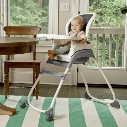 Ingenuity SmartClean Trio 3-in-1 High Chair Slate - White and Grey