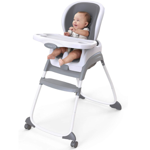 Ingenuity SmartClean Trio 3-in-1 High Chair Slate - White and Grey