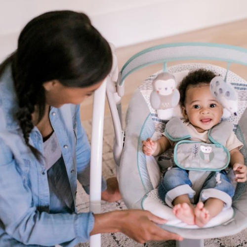 Ingenuity PowerAdapt Portable Swing Abernathy, Grey/Blue