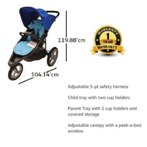 Babytrend Babytrend Jogger Stroller (0-25Kg) - Blue