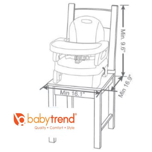 Babytrend Portable Booster Chair - Ice Grey