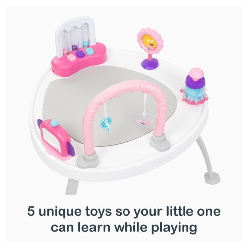 Babytrend 3-In-1 Bounce N’Play Activity Center Plus-Princess Pink
