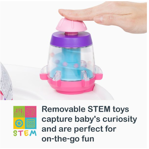 Babytrend 3-In-1 Bounce N’Play Activity Center Plus-Princess Pink