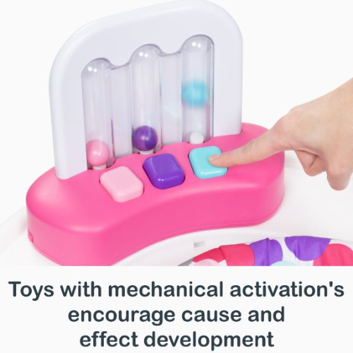 Babytrend 3-In-1 Bounce N’Play Activity Center Plus-Princess Pink