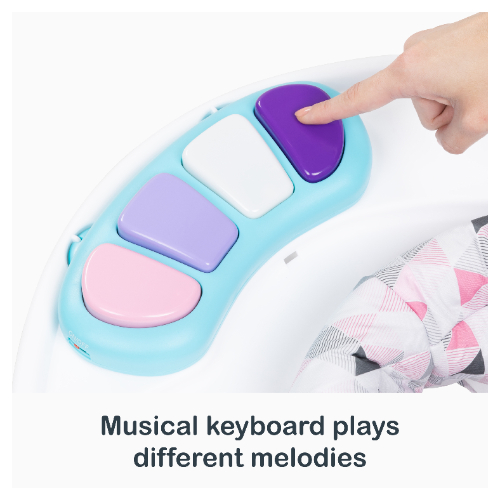 Babytrend Smart Steps Bounce N’ Play 3-In-1 Activity Center - Harmony Pink