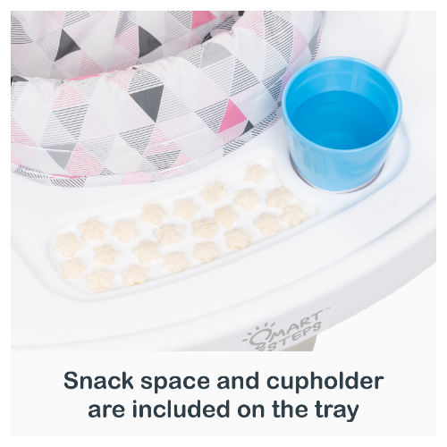 Babytrend Smart Steps Bounce N’ Play 3-In-1 Activity Center - Harmony Pink