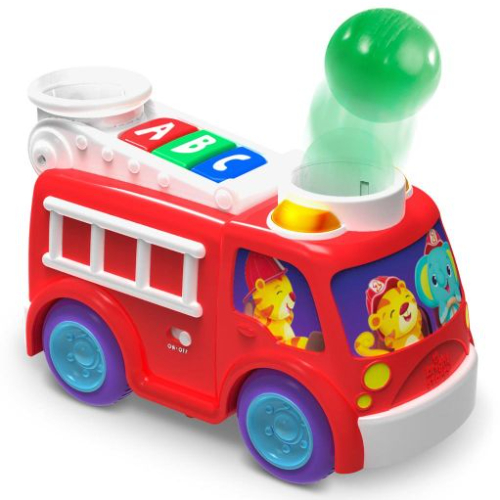 Bright Starts Roll & Pop Fire Truck Toy