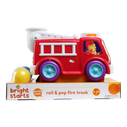 Bright Starts Roll & Pop Fire Truck Toy