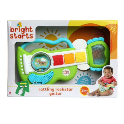 BIRGHT STARTS Rattling Rockstar Guitar, Green