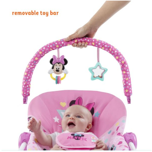 Disney Baby MINNIE MOUSE Stars & Smiles Infant to Toddler Rocker, Pink
