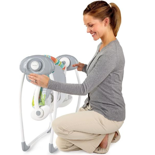 Bright Starts Rainforest Vibes Portable Swing, Multicolour