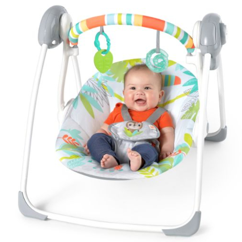 Bright Starts Rainforest Vibes Portable Swing, Multicolour