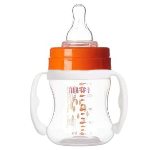 Farlin PP Feeding Bottle + Bottle Wash  150 ML 1set, Blue/orange (Assorted)