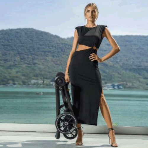 CAM Telaio Techno Aluminum Stroller Frame, Black