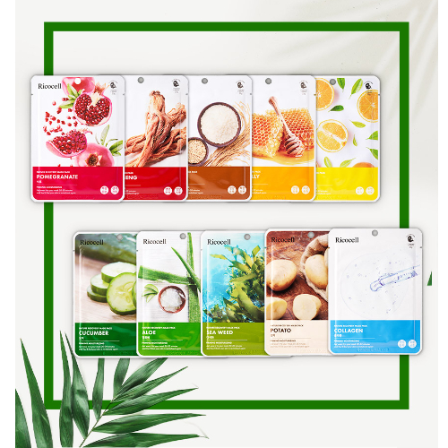 Ricocell Nature Recovery Mask Pack Aloe 23g 10 Sheets