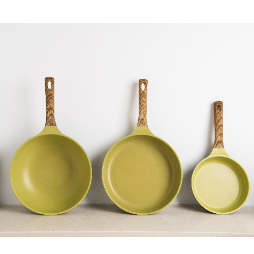 Olive Greenwood Wok pan, Stone coating 24cm 26cm / 28cm / 30cm