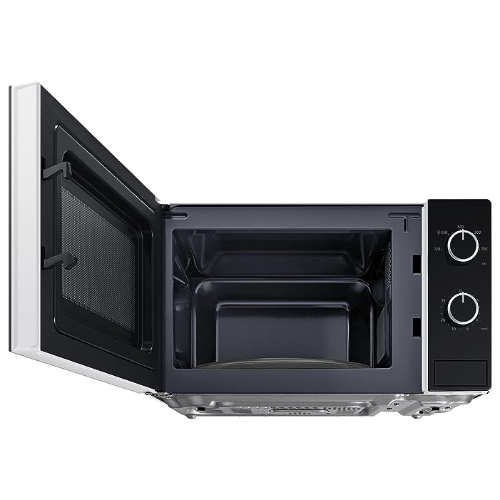 Samsung Solo Microwave Oven with Full Glass Door, 20L, White, Dual Dial, MS20A30