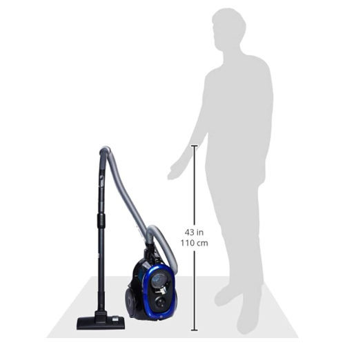 Samsung Bagless Canister Vacuum Cleaner with Anti-Tangle Turbine, Vitality Blue,