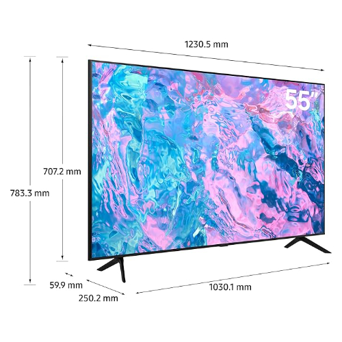 Samsung 55 Inch TV Crystal UHD  Crystal Processor 4K Hub - UA55CU7000UXZN
