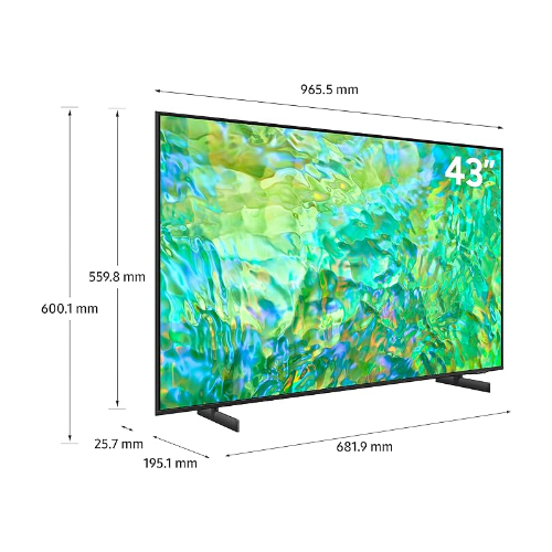 Samsung 43 Inch TV Crystal UHD 4K Crystal Processor 4K Airslim Dynamic Crystal