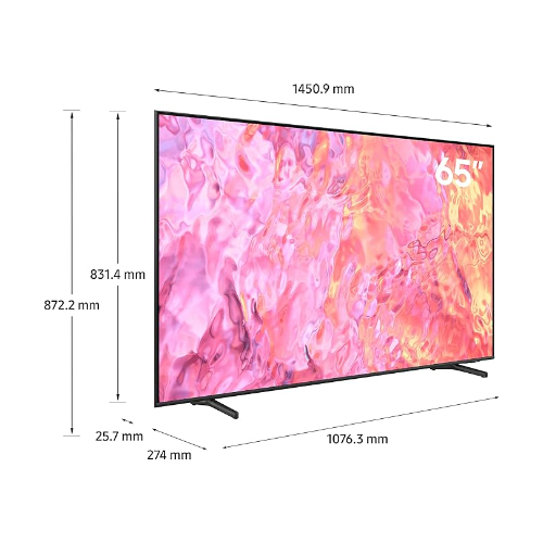 Samsung 65 Inch TV QLED Quantum Dot Hdr10+ Airslim Hub - QA65Q60CAUXZN