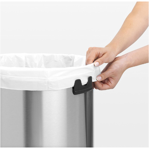 Brabantia Touch bin, 60 litre - Brilliant Steel / Matt Black Lid