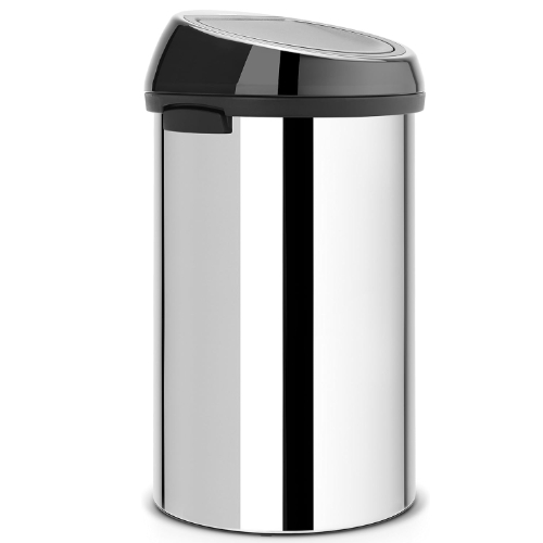 Brabantia Touch bin, 60 litre - Brilliant Steel / Matt Black Lid
