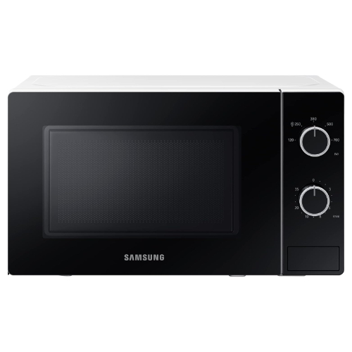 Samsung Solo Microwave Oven with Full Glass Door, 20L, White, Dual Dial, MS20A30