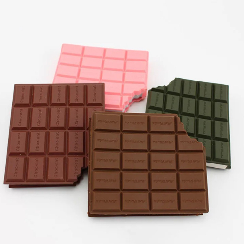 Biscuit Chocolate Kawaii Journal Rectangular Bitten - Pink Chocolate, White Choc