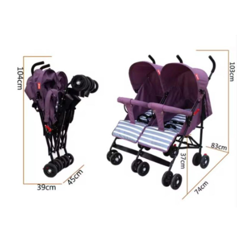 VIP STARS Small Light Weight Twin Stroller Foldable, 1 Piece Assorted