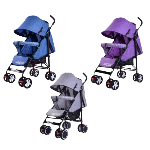 VIP STARS Aluminium Handle Smart Folding Baby Buggy Push Chair, 1 Piece Assorted
